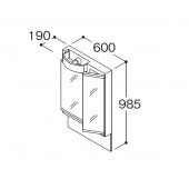 TOTO ���̲����� V���꡼�����ָ�600 ���̶��ڥ����ߥ顼���� �⤵985mm��LMPB060B2GDC1G