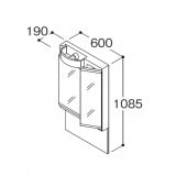 TOTO ���̲����� V���꡼�����ָ�600 ���̶��ڥ����ߥ顼���� �⤵1085mm��LMPB060A2GDC1G