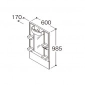 TOTO ���̲����� V���꡼�����ָ�600 ���̶��ڥ����ߥ顼���� �⤵985mm��LMPB060B1GDC1G