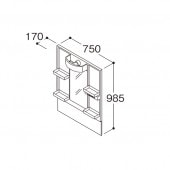 TOTO ���̲����� V���꡼�����ָ�750 ���̶� ��΢��Ǽ�ʤ��ڥ����ߥ顼���� �⤵985mm��LMPB075B1GDC1G