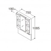 TOTO ���̲����� V���꡼�����ָ�750 ���̶� ��΢��Ǽ�դ��ڥ����ߥ顼���� �⤵1085mm��LMPB075A4GDC1G
