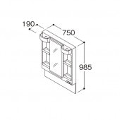 TOTO ���̲����� V���꡼�����ָ�750 ���̶���΢��Ǽ�դ��ڥ����ߥ顼���� �⤵985mm��LMPB075B4GDC1G