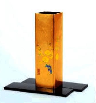 金沢箔芸　金箔の花瓶 金沢箔芸 金箔の花瓶
