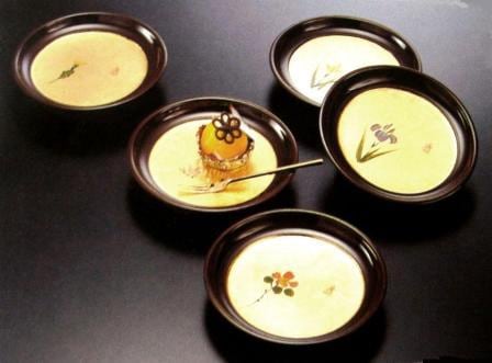 金沢金箔工芸品】 椿皿 「四季」 5枚揃（伝統工芸品） | お香/香炉