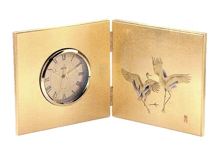 金沢金箔工芸品】 大型屏風時計～よろこび（伝統工芸品） | お香/香炉