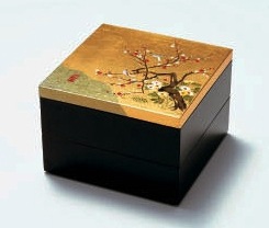 金沢金箔工芸品】 角二段重・重箱（伝統工芸品） | お香/香炉/伝統工芸