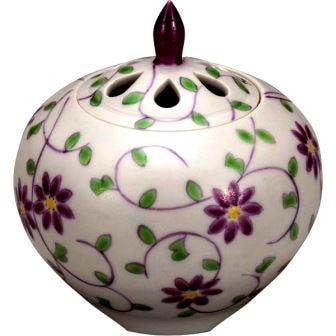 香炉/香立】九谷焼 花唐草文（木箱） | お香/香炉/伝統工芸品,香炉/香