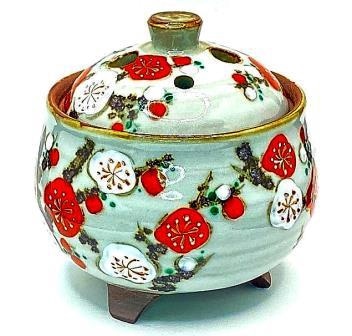 香炉》清水焼香炉 紅白梅（木箱付） | お香/香炉/伝統工芸品,香炉/香