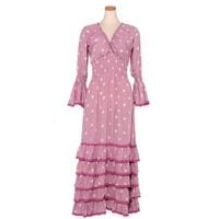 イベリア　HERMOSA ファルダ 美品 フラメンコ衣装】パープル HERMOSA IBERIA ファルダ