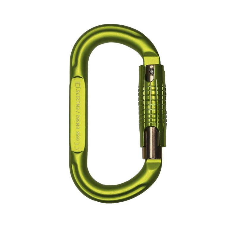 TREEPRO オーバル カラビナ グリーン | TREE CLIMBING WORLD