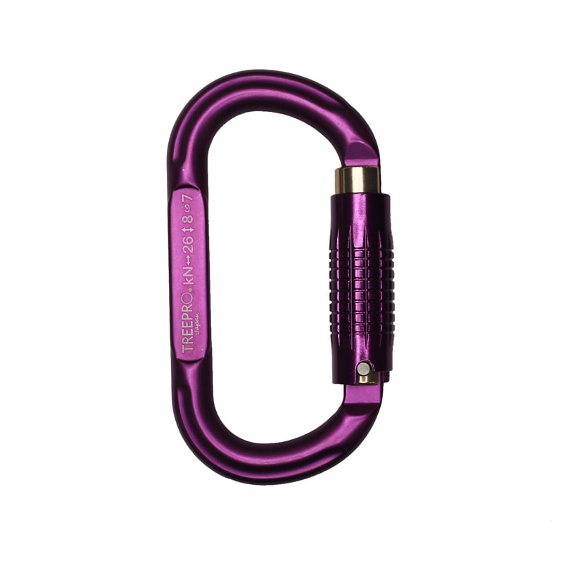 TREEPRO オーバル カラビナ パープル | TREE CLIMBING WORLD