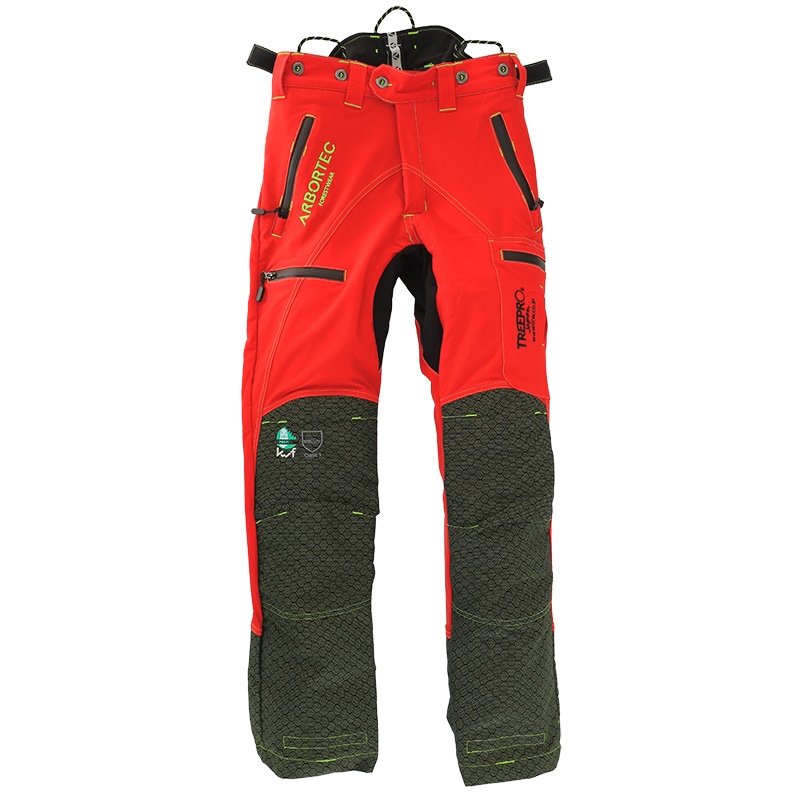 TREEPRO Breatheflex Pro チェンソーパンツ デザインA レッド XL
