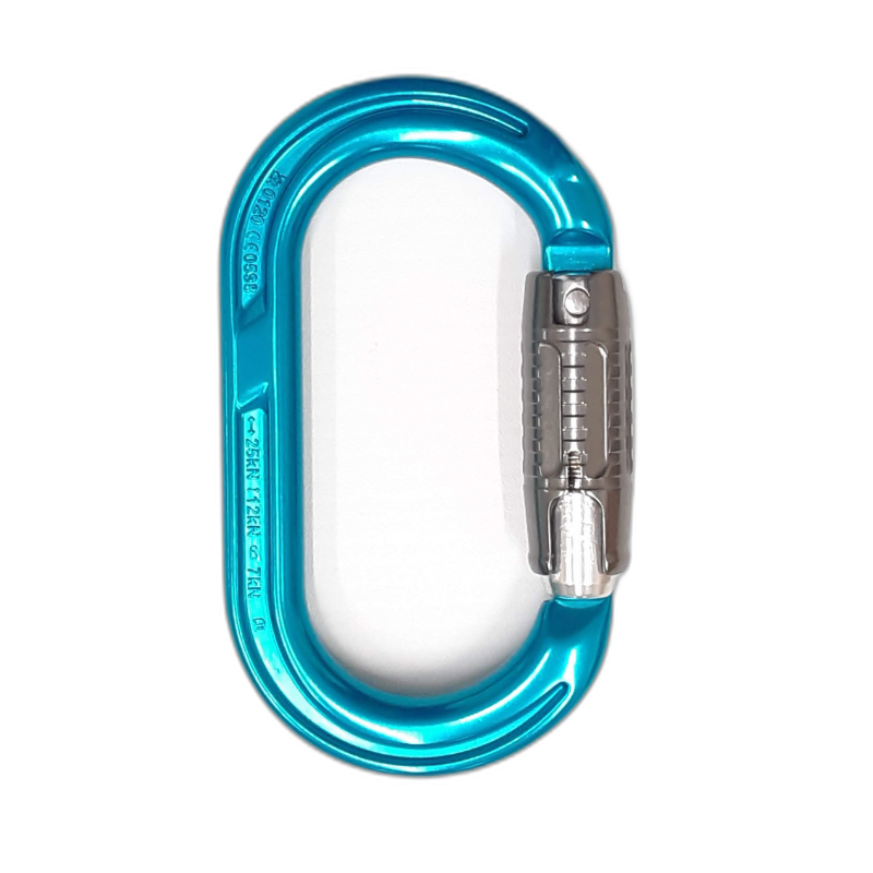 ISC ߥ˥ Х ѡ ӥ  / Aluminium Oval Karabiner Supersafe Turquoise