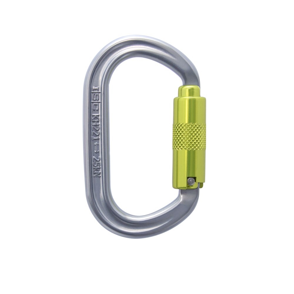ISC ���ե��åȥ����Х� �����ѡ������� ����ӥ� ��������/�����˥����3�ĥ��åȡ�Offset Oval Karabiner 3-Pack, Lemon/Titanium