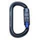 TREEPRO �ȥ�ץ륢������� ����ߥ����Х륫��ӥ� �����󥰥졼�ߥ֥롼 Aluminium Oval Karabiner Titaniumgray��Blue 