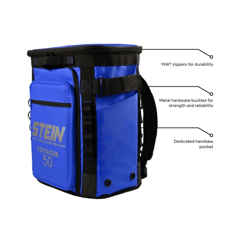 STEIN �ܥ����㡼���ȡ��졼���Хå� 50L �֥롼 �ܡ����15�Хå��դ� VOYAGER 50 Kit Storage Bag Blue Includes VAULT 15