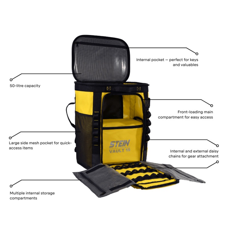 STEIN���ܥ����㡼���ȡ��졼���Хå� 50L �������� �ܡ����15�Хå��դ� VOYAGER 50 Kit Storage Bag Yellow Includes VAULT 15
