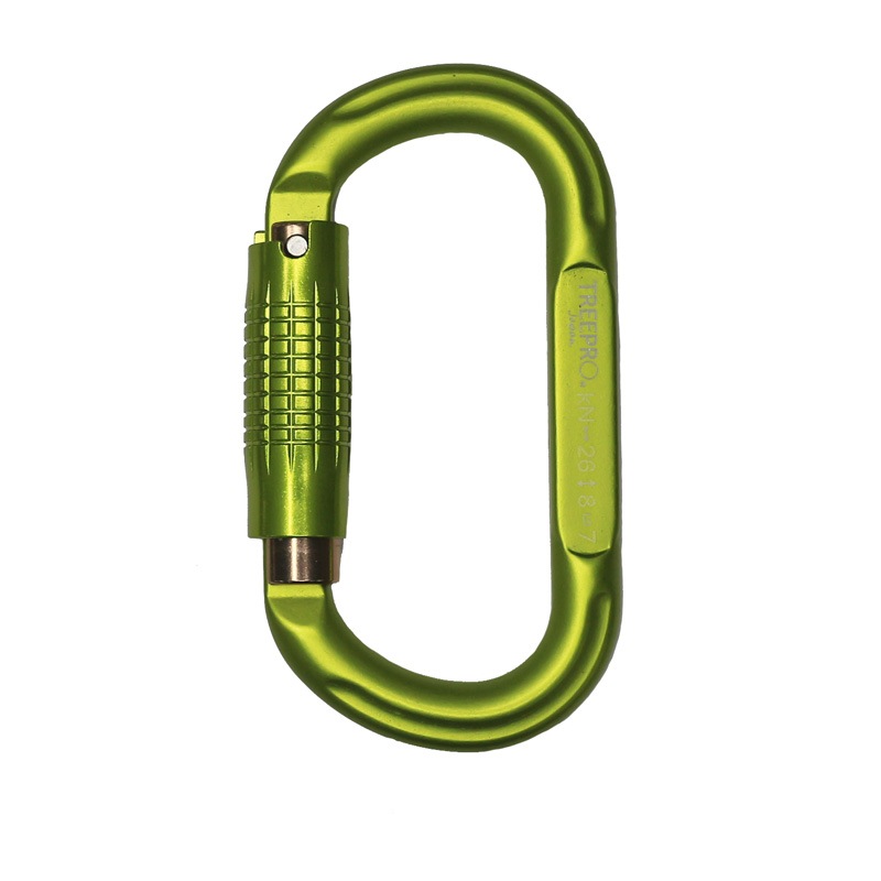 TREEPRO オーバル カラビナ グリーン | TREE CLIMBING WORLD