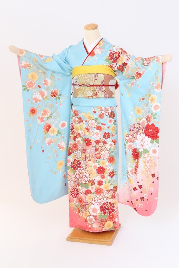 振袖 レンタル 成人式 フルセット 水色