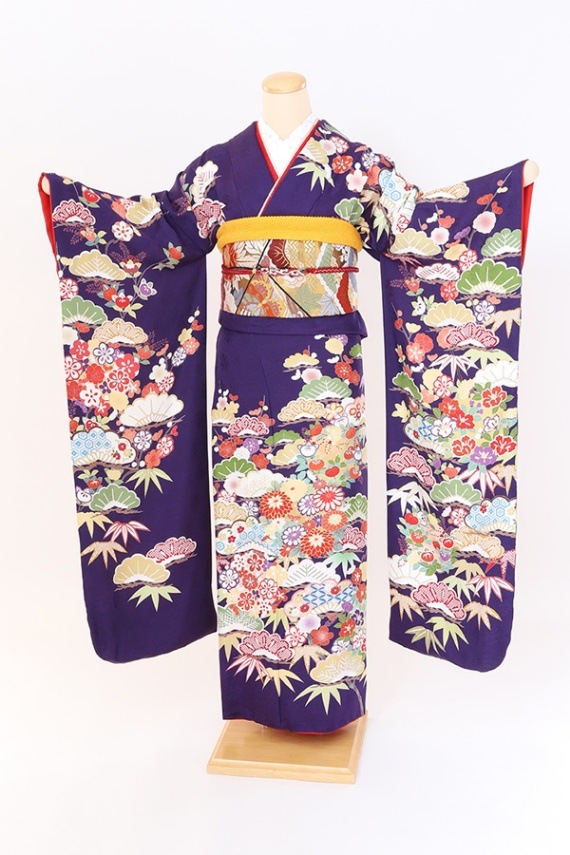 振袖 レンタル 成人式 フルセット 紫