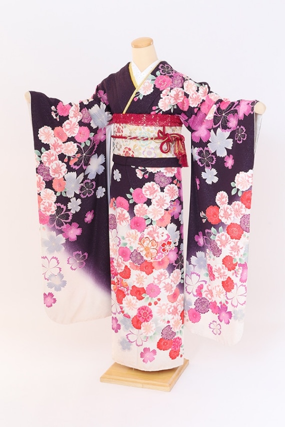 振袖 レンタル 成人式 フルセット 紫
