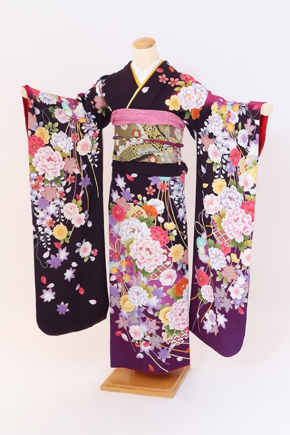 振袖 レンタル 成人式 フルセット 紫