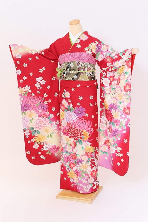 振袖 レンタル 成人式 フルセット 赤