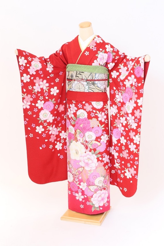 振袖 レンタル 成人式 フルセット 赤