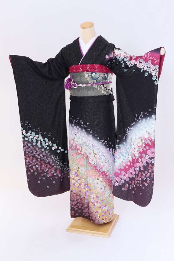 振袖 レンタル 成人式 フルセット 黒