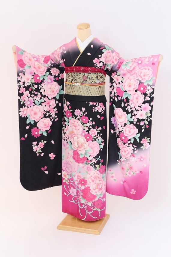 振袖 レンタル 成人式 フルセット 青