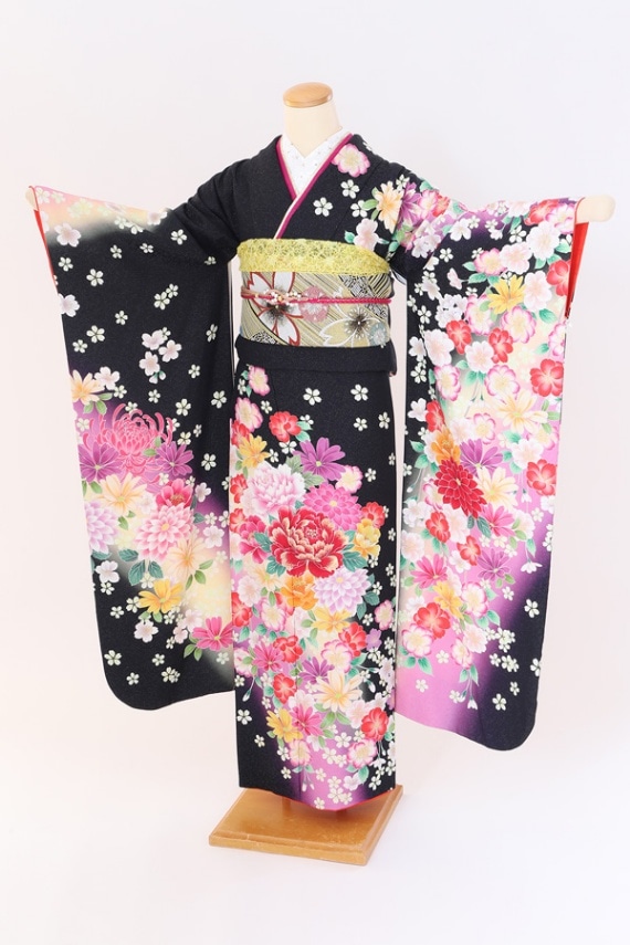 振袖 レンタル 成人式 フルセット 紫