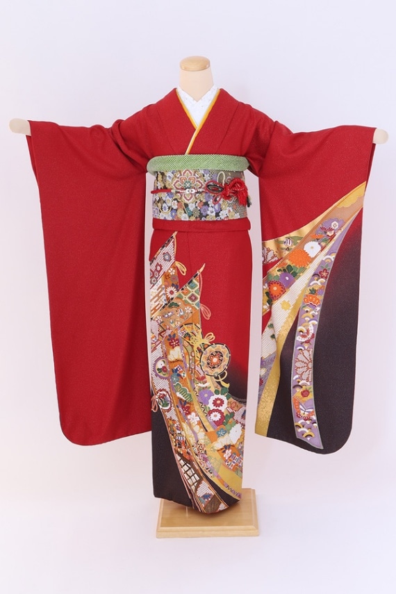 振袖 レンタル 成人式 フルセット 赤