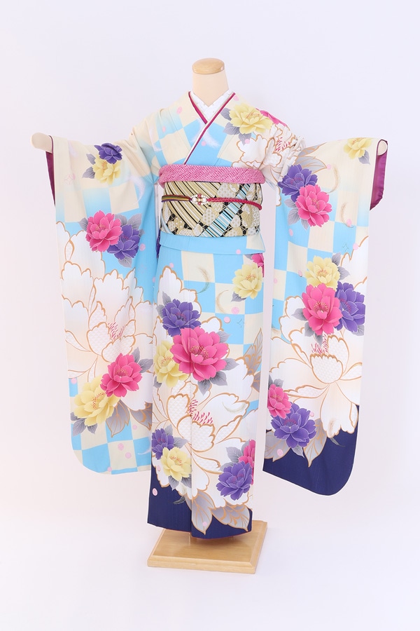 振袖 レンタル 成人式 フルセット クリーム