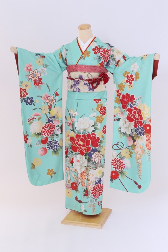 振袖 レンタル 成人式 フルセット ｴﾒﾗﾙﾄﾞｸﾞﾘｰﾝ