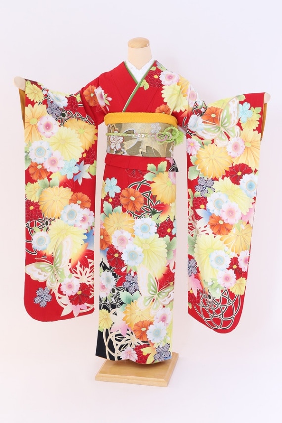 振袖 レンタル 成人式 フルセット 赤