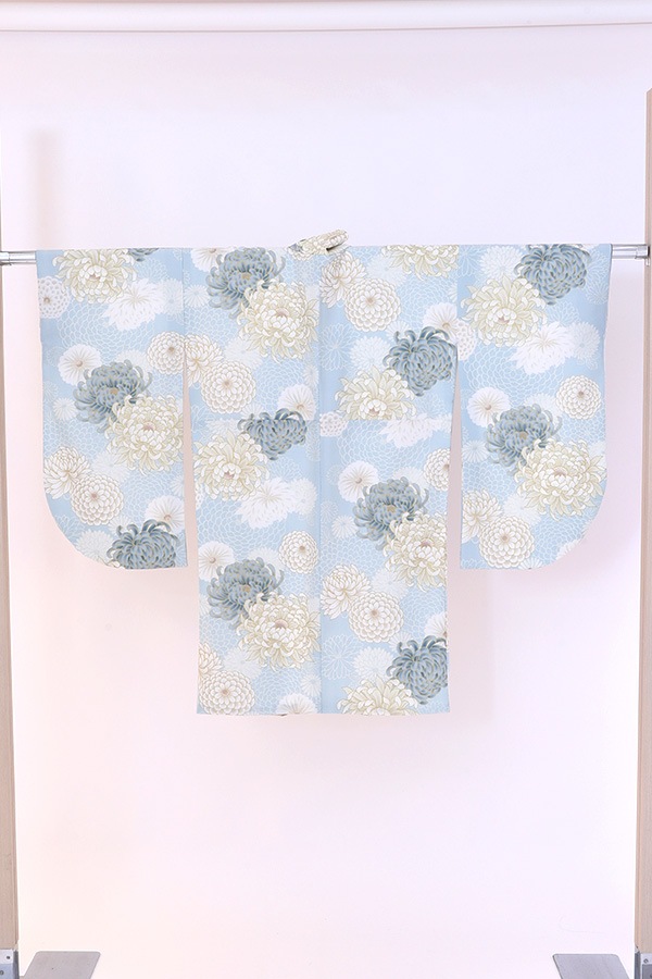２尺袖 単品レンタル 水色