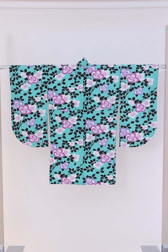 ２尺袖 単品レンタル ｴﾒﾗﾙﾄﾞｸﾞﾘｰﾝ