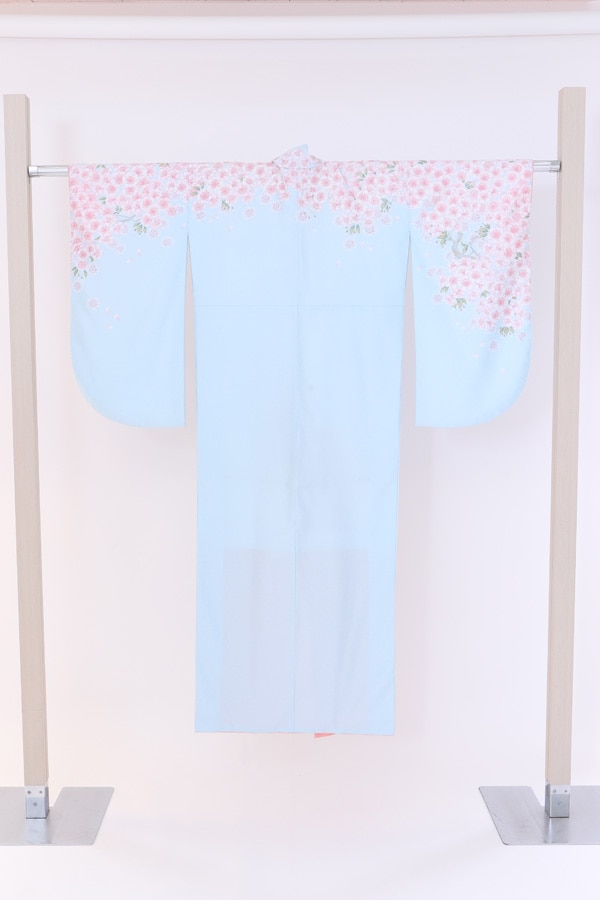 ２尺袖 単品レンタル 水色