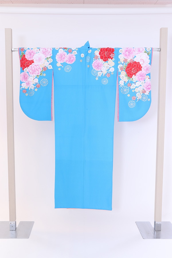 ２尺袖 単品レンタル 青