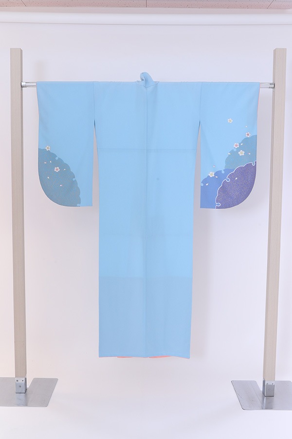 ２尺袖 単品レンタル 水色