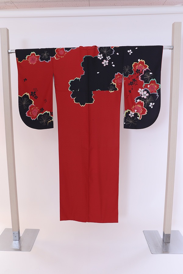 ２尺袖 単品レンタル 赤