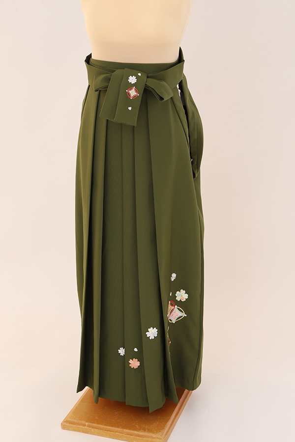 袴 レンタル 緑 刺繍