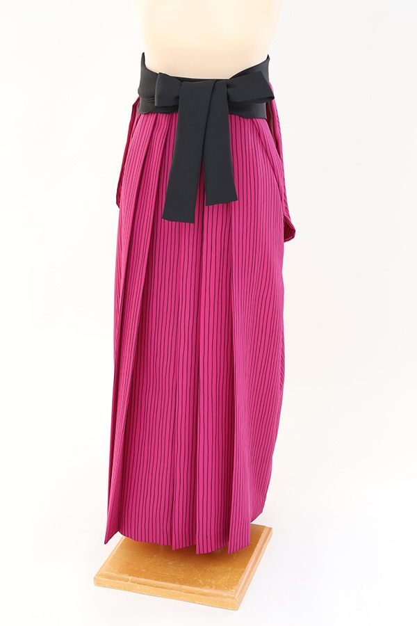 袴 レンタル 赤紫　ストライプ