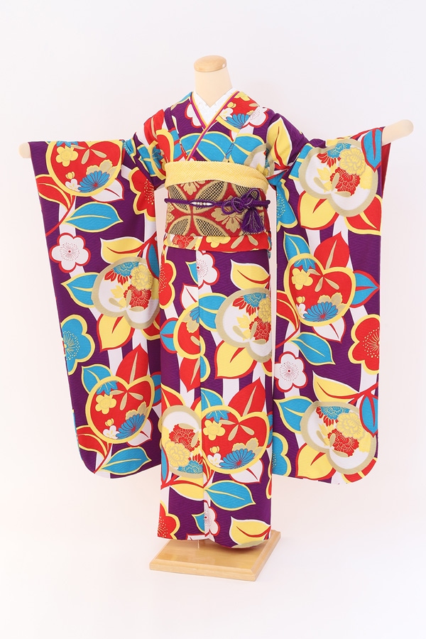 振袖 レンタル 成人式 フルセット 紫
