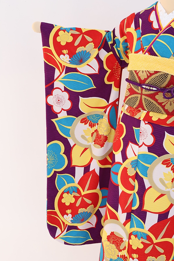 振袖 レンタル 成人式 フルセット 紫