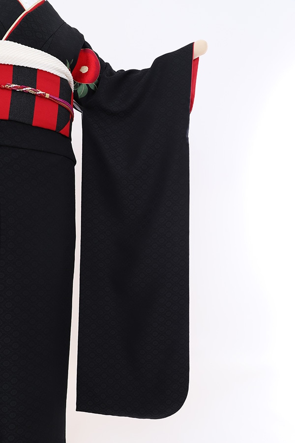 振袖 レンタル 成人式 フルセット 黒(椿)