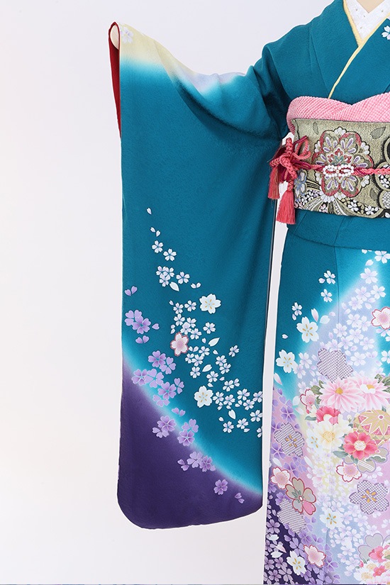 振袖 レンタル 成人式 フルセット 緑