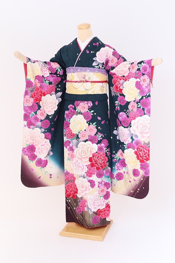 振袖 レンタル 成人式 フルセット 緑