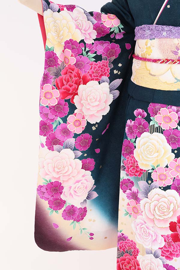 振袖 レンタル 成人式 フルセット 緑