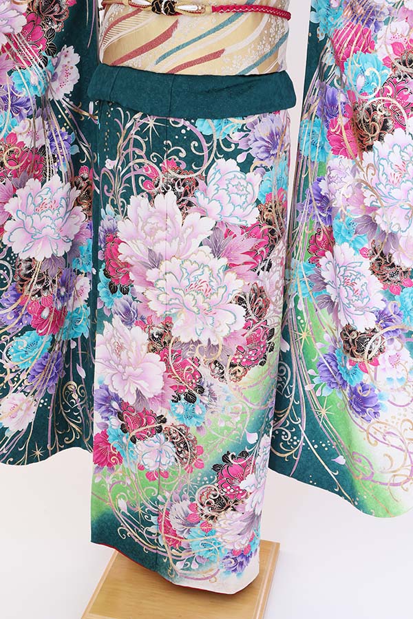 振袖 レンタル 成人式 フルセット 緑